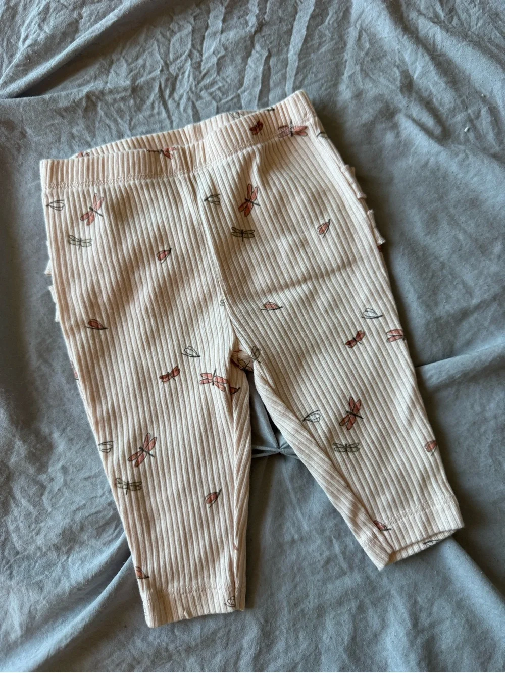 Carter's Ribbed Leggings with Dragonfly Accents